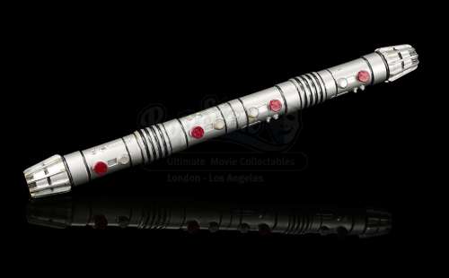STAR WARS: THE PHANTOM MENACE (1999) - Lot 424 - Darth Maul‘s (Ray Park) Final Battle Stunt Lightsaber Hilt