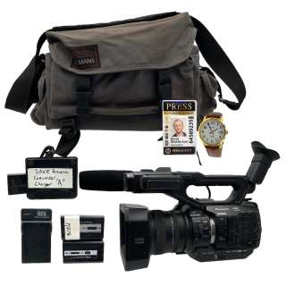 Civil War Dave Jefferson White Screen Used Camera Bag, Hero Camcorder, Camcorder Batteries, Charger Set, Watch & Press ID | VIP Fan Auctions