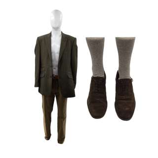 Saltburn Sir James Catton (Richard E Grant) Screen Worn Belt, Shoes, Jacket, Trousers & Socks Ch 5 Sc 190pt1 | VIP Fan Auctions
