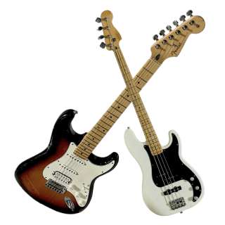 Lot #176: Road House Band Player Screen Used Bass & Fender Electric Guitar