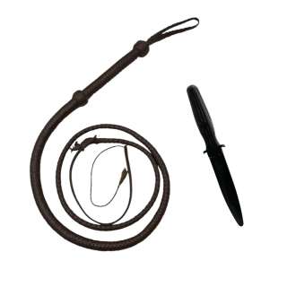 Everything Everywhere All at Once Evelyn Wang (Michelle Yeoh) Production Used Prop Knife & Whip | VIP Fan Auctions