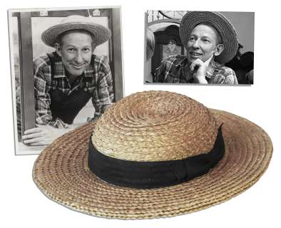Famed ’’Captain Kangaroo’’ Character Mr. Green Jeans Straw Hat -- A Signature Item in His Costume | Nate Sanders
