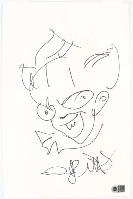 Andy Muschietti Director of IT (SWAU) Signed & Sketched 11x17 Pennywise the Dancing Clown Original Art Drawing | SWAU