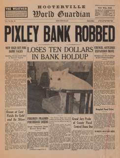 Lot 33 - Prop newspaper from Green Acres Season 3, Episode 20: ‘Arnold Ziffel, Boy Hero‘.