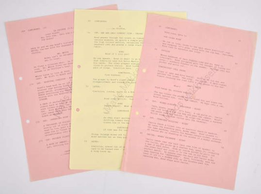 James Bond - Casino Royale (2006) Le Chiffre original script pages (x2 pink x1 yellow) with Mads… | Ewbank’s