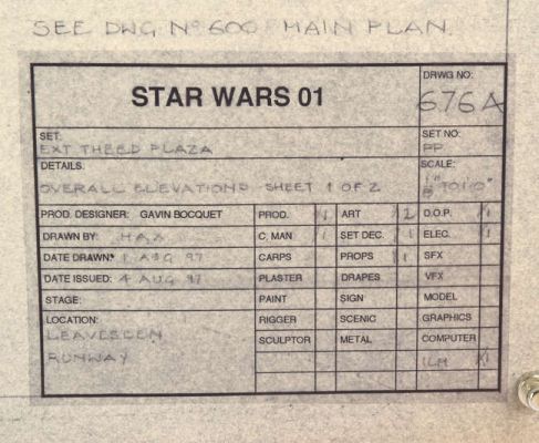 Star Wars Episode 1 The Phantom Menace (1999) - Collection of 6 Theed Building Exterior Printed… | Ewbank’s