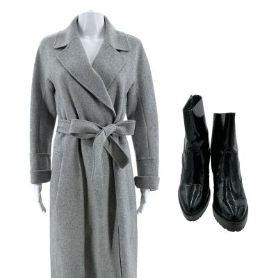 Lot 117: Relationship Goals Treese Moore Production Worn Max Mara Coat & All Saints Boots | VIP Fan Auctions