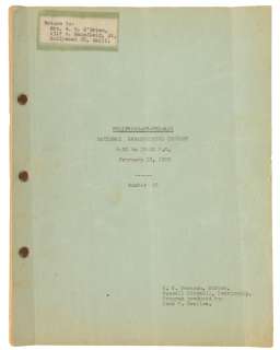 Willis O’Brien’s Hollywood-On-The-Air script regarding production & impending release of King Kong. | Profiles in History