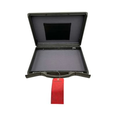 Lot 30: Crime 101 Ben Haddad Production Used Briefcase W/ Evidence Tag | VIP Fan Auctions