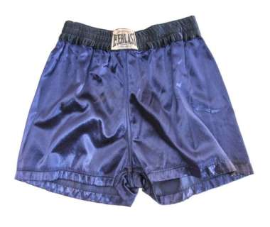 Lot 21 - A pair of Everlast blue satin trunks worn by Russell Crowe as the character ‘James J. Braddock‘ in the film, Cinderella Man (2005)