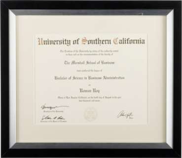 Succession (HBO® Original, 2018-2023) Kieran Culkin "Roman Roy" Diploma from Season 4, Episode 5 "Kill List"....