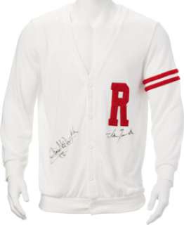 Grease (Paramount, 1978), John Travolta "Danny Zuko" and Olivia Newton-John "Sandy Olsson" Signed Varsity Cardigan. | Heritage