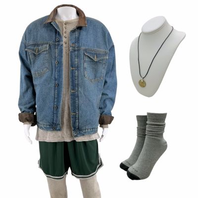 Lot 75: Onslaught Josiah Screen Worn Jacket, Thermal Shirt, Thermal Pants, Shorts, Socks & Necklace Ch 1 | VIP Fan Auctions