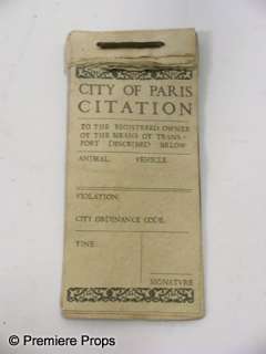 Three Musketeers Aramis (Luke Evans) Citation Booklet Movie Props | Premiere Props