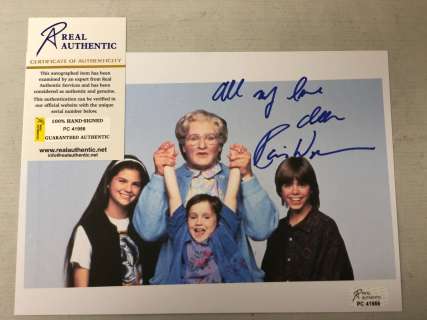Lot 669 - "Mrs. Doubtfire" - Print Signed by Robin Williams w/COA from Real Authentic