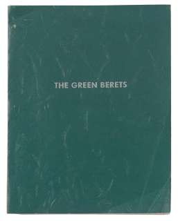 Lot 306 - A Batjac Productions copy of the screenplay of The Green Berets