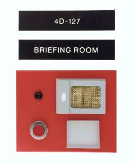 Star Trek - Lot 756 - ORIGINAL ENTERPRISE-STYLE CORRIDOR SIGNS AND INTERCOM PANEL