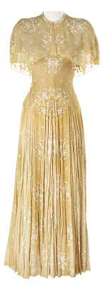 Claudette Colbert "Lee Addams" ivory dress designed by Irene from The Secret Heart. | Profiles in History