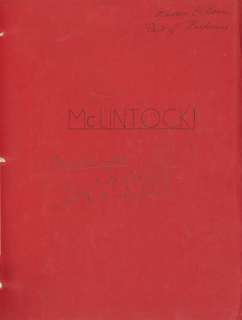 Lot 121 - Maureen O‘Hara‘s annotated screenplay of McClintock!