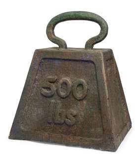 Lot 616 - A prop 500 lb barbell from Popeye