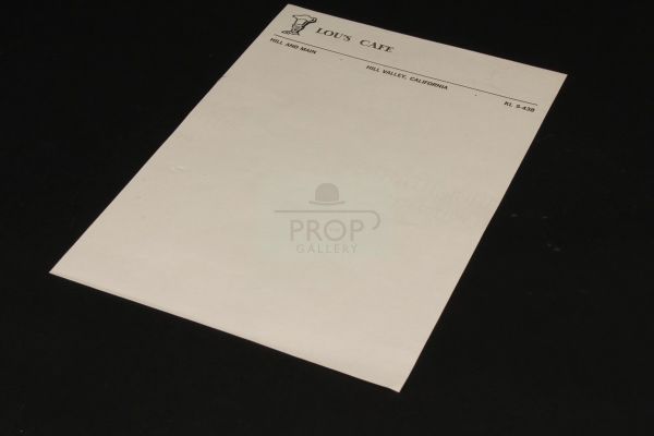 Back to the Future - Lou‘s Cafe letterhead