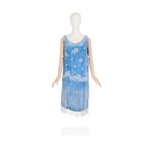 Lot 209 - Lily James (as Lady Rose): Three blue beaded dresses Various Seasons, and Episodes 3