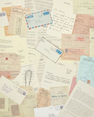 Lot 164 - A large selection of letters and ephemera production made by Outlander’s Art Department, relating to Frank From Season 1 onwards, based on the screen matched originals (Qty) | Bonhams