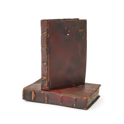 Lot 363 - Two of Claire’s burnt leather journal props Possibly acquired for Season 8, Episode 1, ’Soul of A Rebel’ (2) | Bonhams