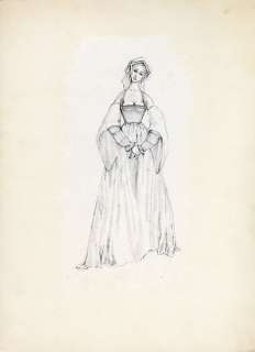 Costume sketch of Rosemary Forsyth in The War Lord | Profiles in History