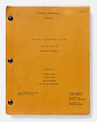 Original and Complete ’’Gone With the Wind’’ Final Shooting Script | Nate Sanders