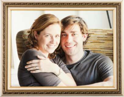 Jenna Fischer "Pam Beesly" and John Krasinski "Jim Halpert" Large Framed Photograph from The Office...