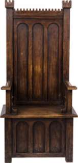 Walder Frey (David Bradley) Wooden Throne from Game of Thrones (HBO® Original 2011-2019, Season 6). | Heritage
