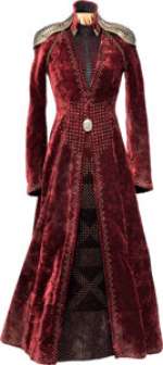 Cersei Lannister (Lena Headey) Red Velvet Dress from Game of Thrones (HBO® Original 2011-2019, Season 8). (Total: 2 Items)