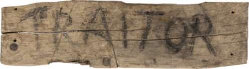 Jon Snow (Kit Harington) Traitor Sign from Game of Thrones (HBO® Original 2011-2019, Season 5).