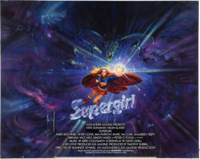 Supergirl (Columbia-EMI-Warner, 1984), Original Movie Poster Artwork by Brian Bysouth.