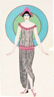 Erté Concept Sketch for Unknown Production. | Heritage