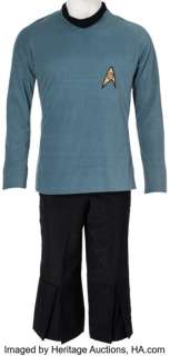 Star Trek: The Original Series (Paramount TV, 1966-1969), Leonard Nimoy "Spock" Signature Starfleet Tunic with Starfleet Pants. | Heritage