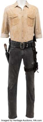 Rick Grimes (Andrew Lincoln), Ensemble with Action Axe and Pistol from The Walking Dead (AMC 2010-2022, Season 9). | Heritage