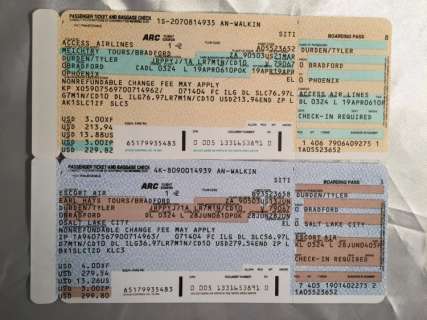 Fight Club (1999) - Set of two Tyler Durden Tickets | Hanlin Auction Service