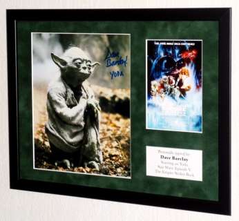 Star Wars Episode V: The Empire Strikes Back - David Barclay (Yoda) Premium Framed, signed, Certificate of Authenticity | Catawiki