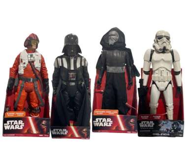 Figure - 4x Star Wars Figures (Darth Vader, Kylo Ren, Poe, Stormtrooper) - All 18 inches (4) - Plastic