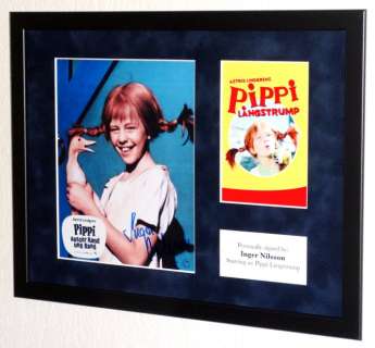 Pippi Långstrump - Inger Nilsson (Pippi Longstocking) Framed, signed + Certificate of Authenticity | Catawiki