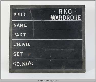 RKO Wardrobe Marker Board | Super Auctions