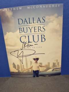 Matthew McConaughey - signed, with COA - Dallas Buyers Club | Catawiki