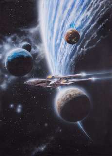Lot 1454 - John Eaves cover illustration of "Enterprise-E"