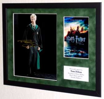 Harry Potter and the Deathly Hallows - Tom Felton (Draco Malfoy) Framed, signed + COA & Photo signing session
