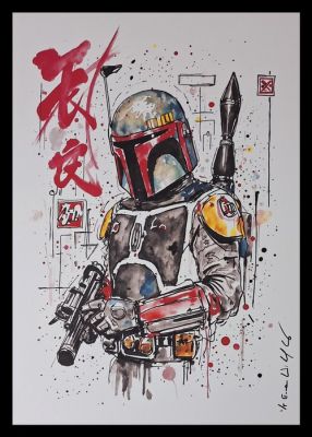 Boba Fett - Series " Tokyo Pop Icons " by Emma Wildfang - Large size | Catawiki