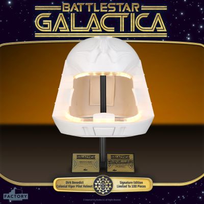 Battlestar Galactica | Colonial Viper Pilot Helmet Dirk Benedict Signature Edition Prop Replica | Factory Entertainment