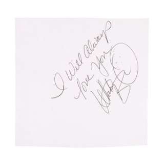 BODYGUARD, THE (1992) - Lot 754 - Autographed "I Will Always Love You" Note