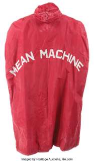 Michael Conrad "Nate Mean Machine‘ Scarboro" football raincoat from The Longest Yard....